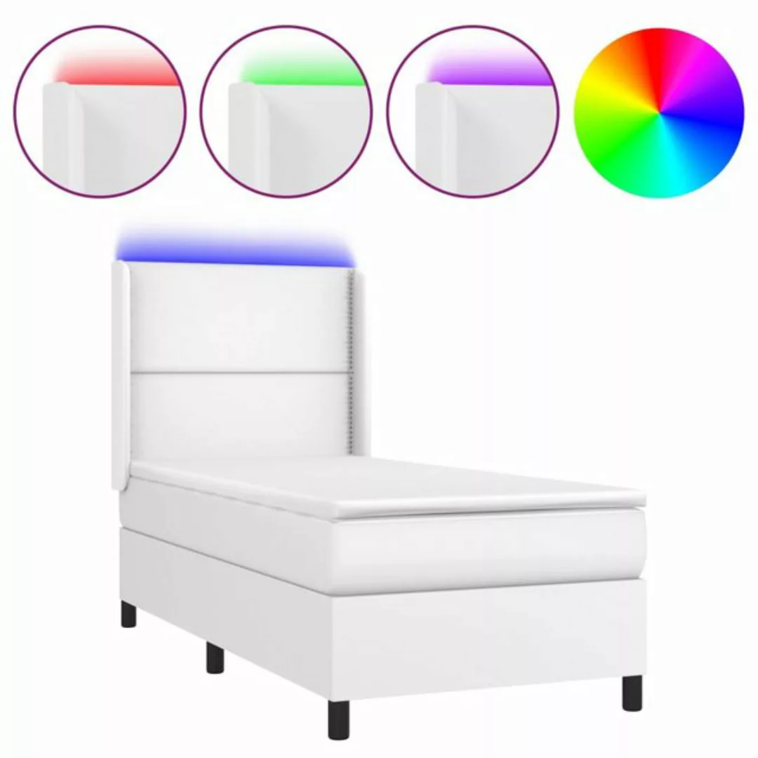 vidaXL Boxspringbett Boxspringbett mit Matratze und LED Kunstleder (80 x 20 günstig online kaufen