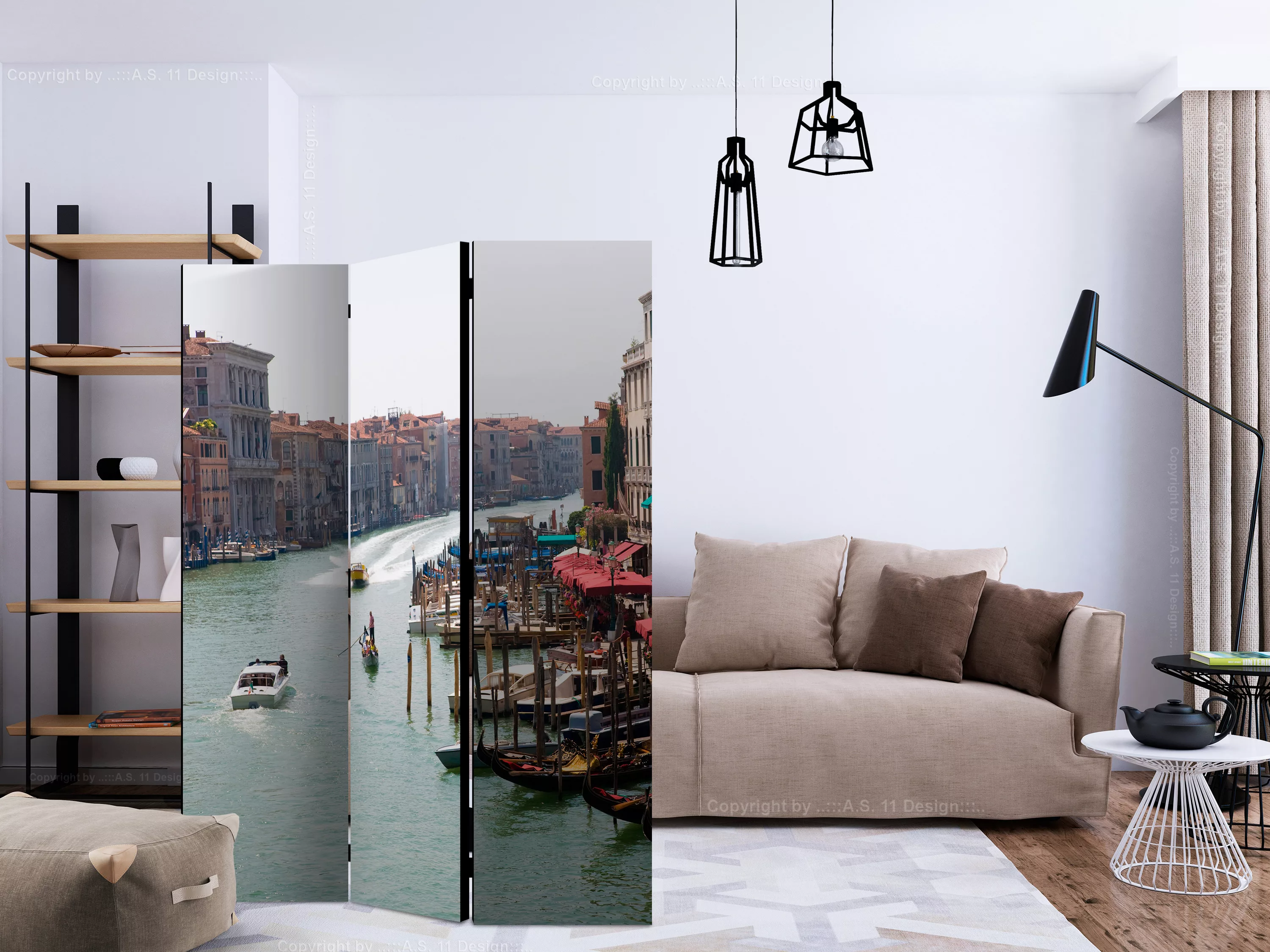 3-teiliges Paravent - The Grand Canal In Venice, Italy [room Dividers] günstig online kaufen