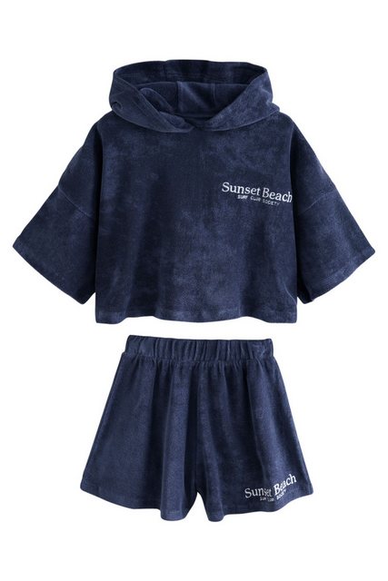 Next Shirt & Shorts Strand-Set aus Frottee mit Hoodie und Shorts (2-tlg) günstig online kaufen