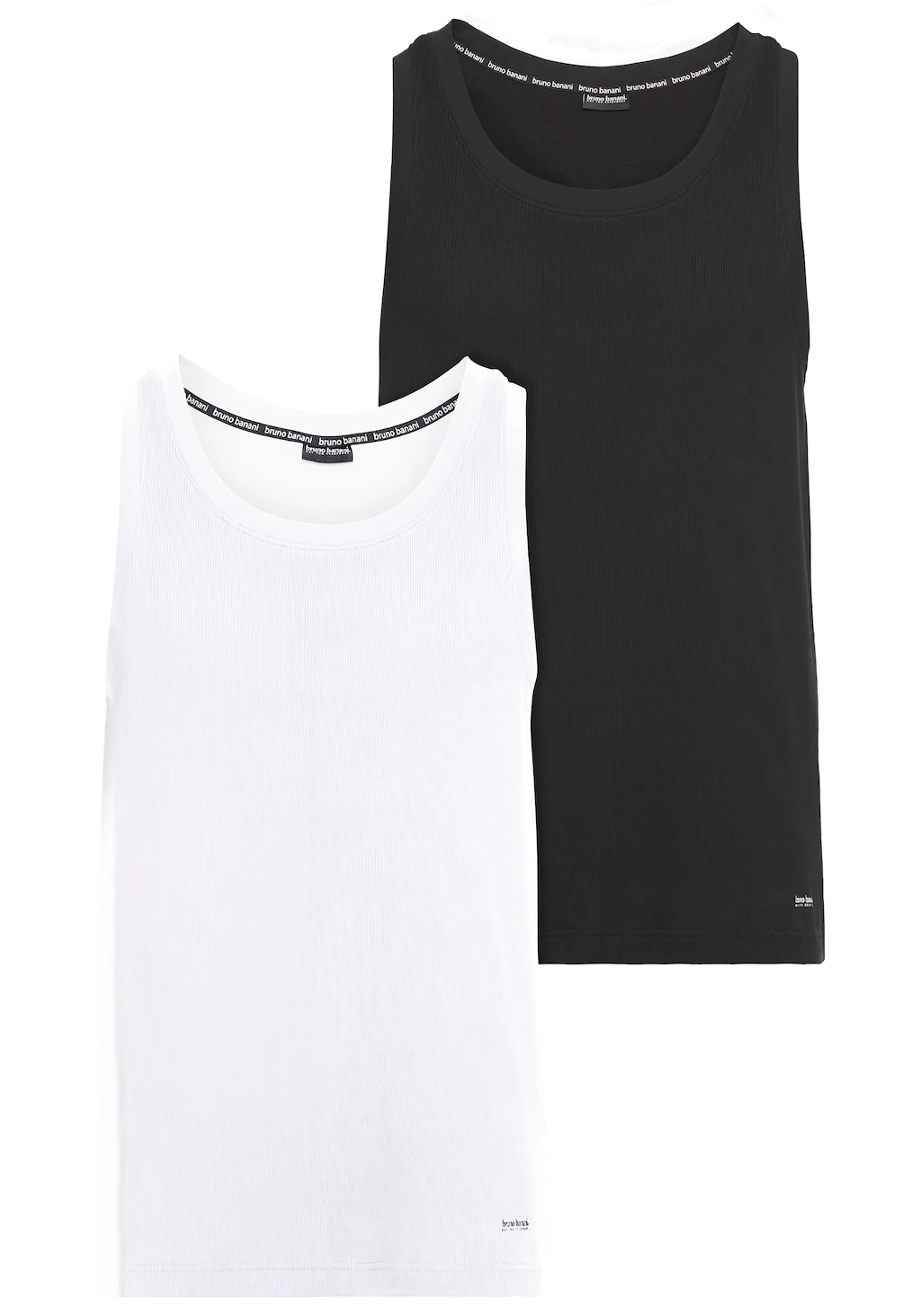 Bruno Banani Muscleshirt, (2-er Pack), in Rippenqualität günstig online kaufen