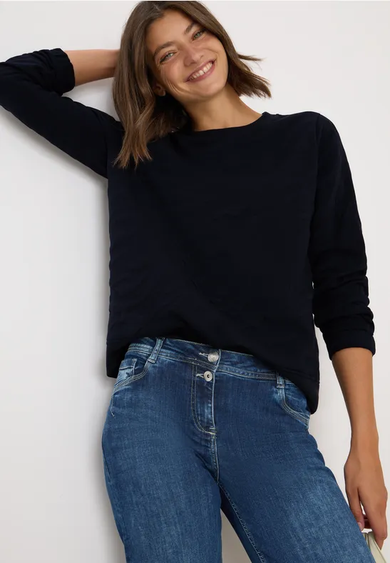 Strukturmuster Sweatshirt günstig online kaufen