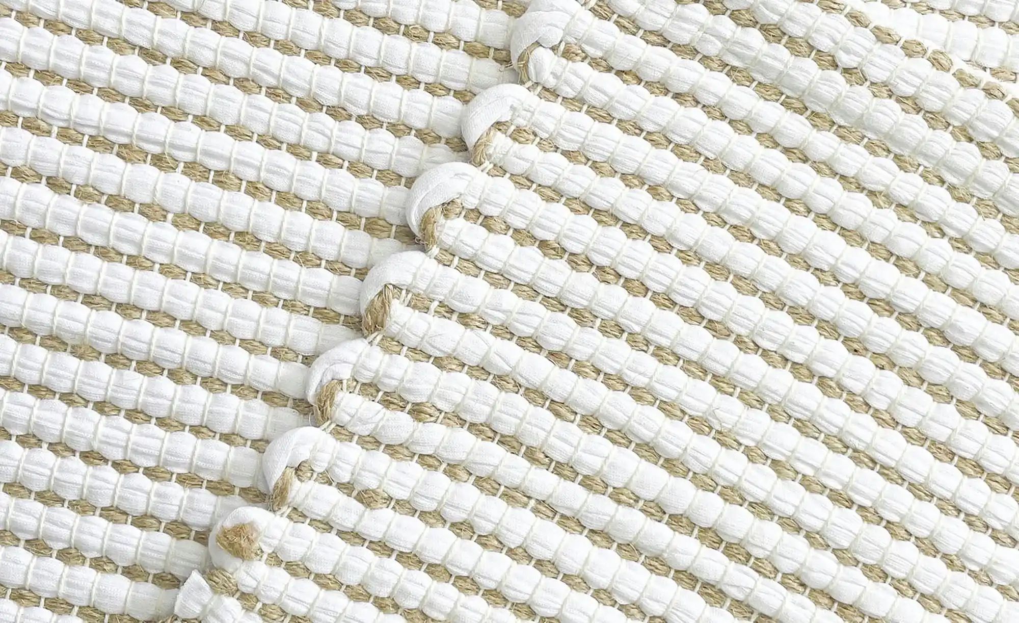 URBANARA Webteppich  Tomino ¦ beige ¦ Baumwolle,Jute ¦ Maße (cm): B: 90 Tep günstig online kaufen