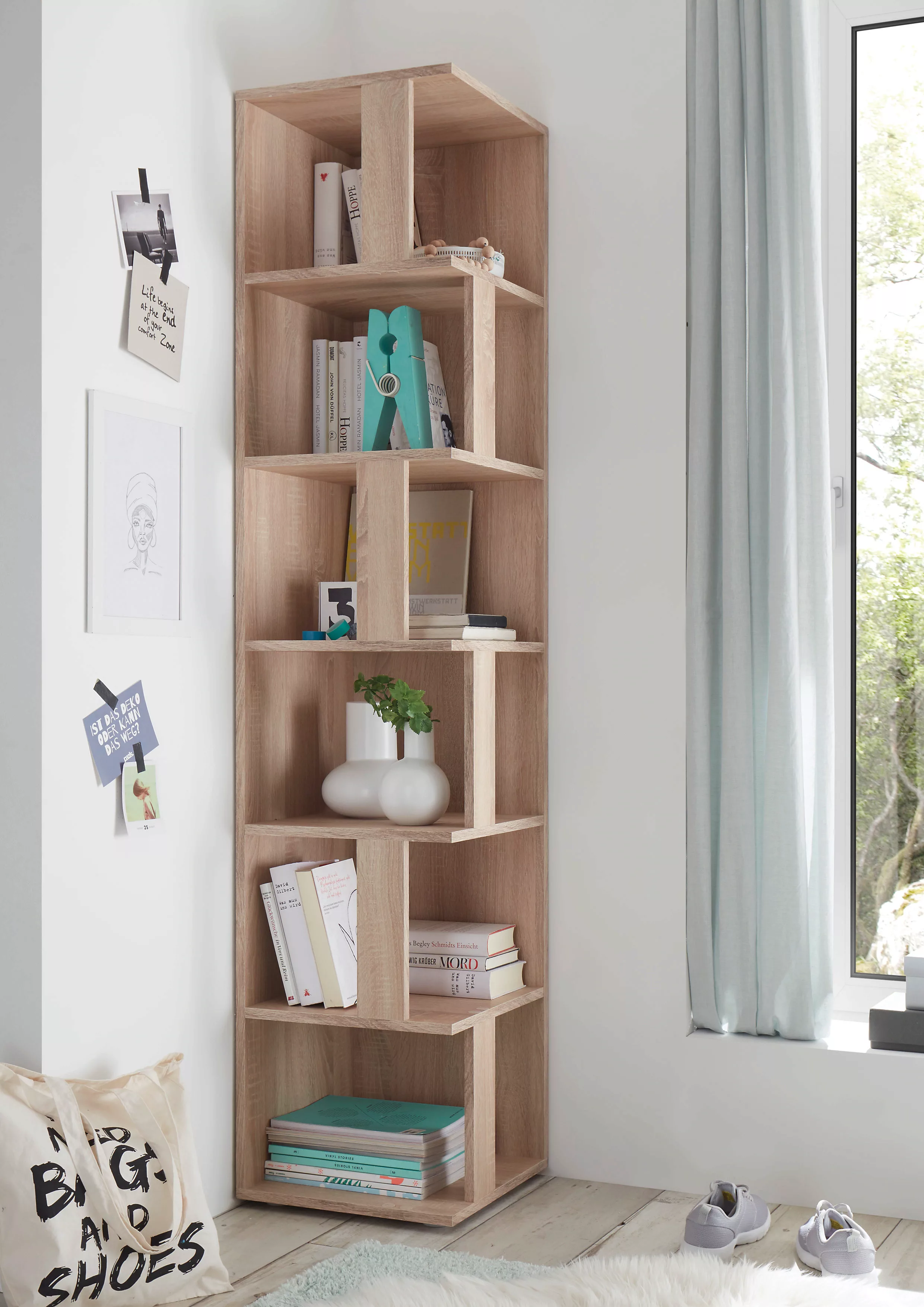 BEGA OFFICE Eckregal "Corner Shelf", mit 6 offenen Fächer, 37,5x37,5x186 cm günstig online kaufen