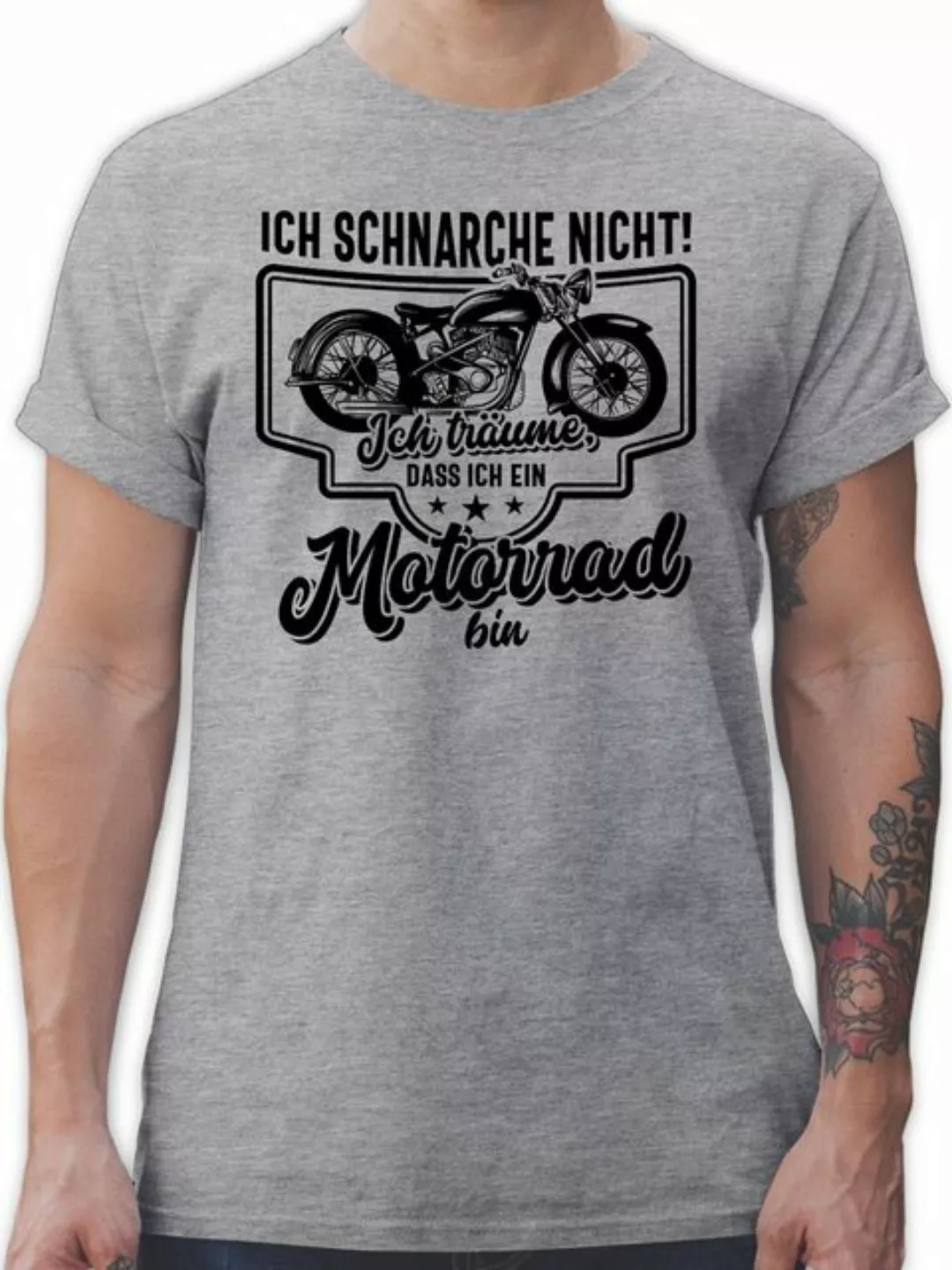 Shirtracer T-Shirt Ich schnarche nicht ich träume dass ich ein Motorrad bin günstig online kaufen