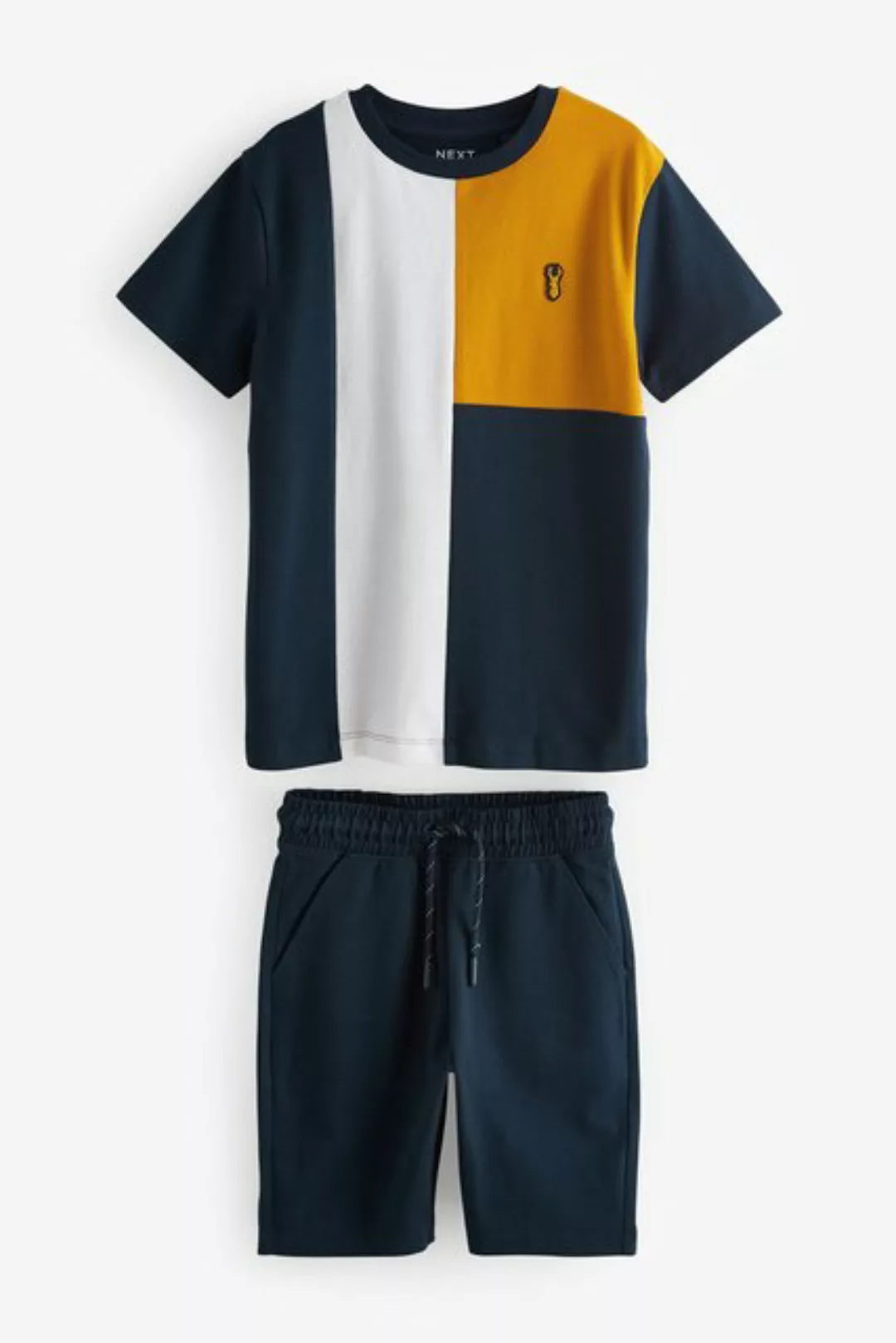 Next Shirt & Shorts Blockfarben-Set mit Shorts und T-Shirt (2-tlg) günstig online kaufen