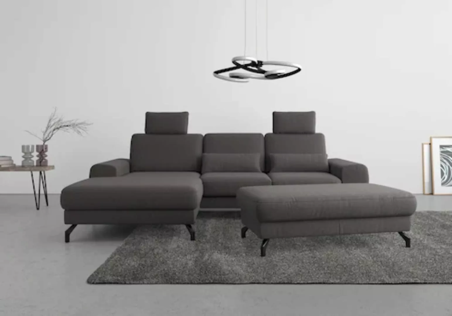 sit&more Ecksofa "Cinturo L-Form", inklusive Sitztiefenverstellung und Fede günstig online kaufen