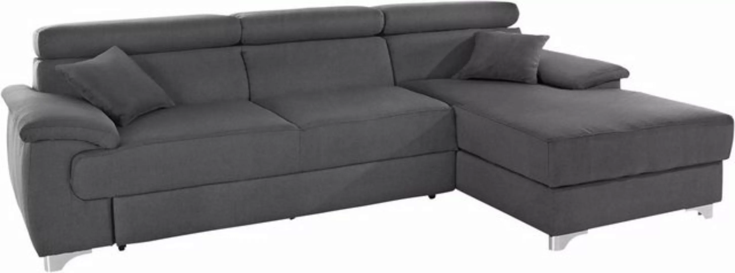 DOMO collection Ecksofa »Trento L-Form«, wahlweise mit Kopfteilverstellung, günstig online kaufen