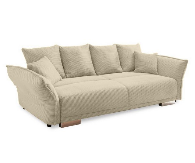 luma-home Big-Sofa 17215, mit Bettfunktion 242x131 cm, rasterlose Armlehnen günstig online kaufen