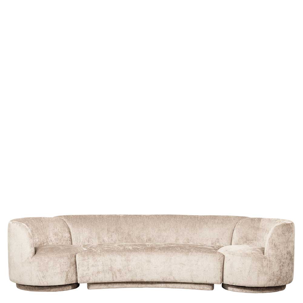 Loungesofa Bigsofa in Beige mit vier Sitzplätzen (dreiteilig) günstig online kaufen