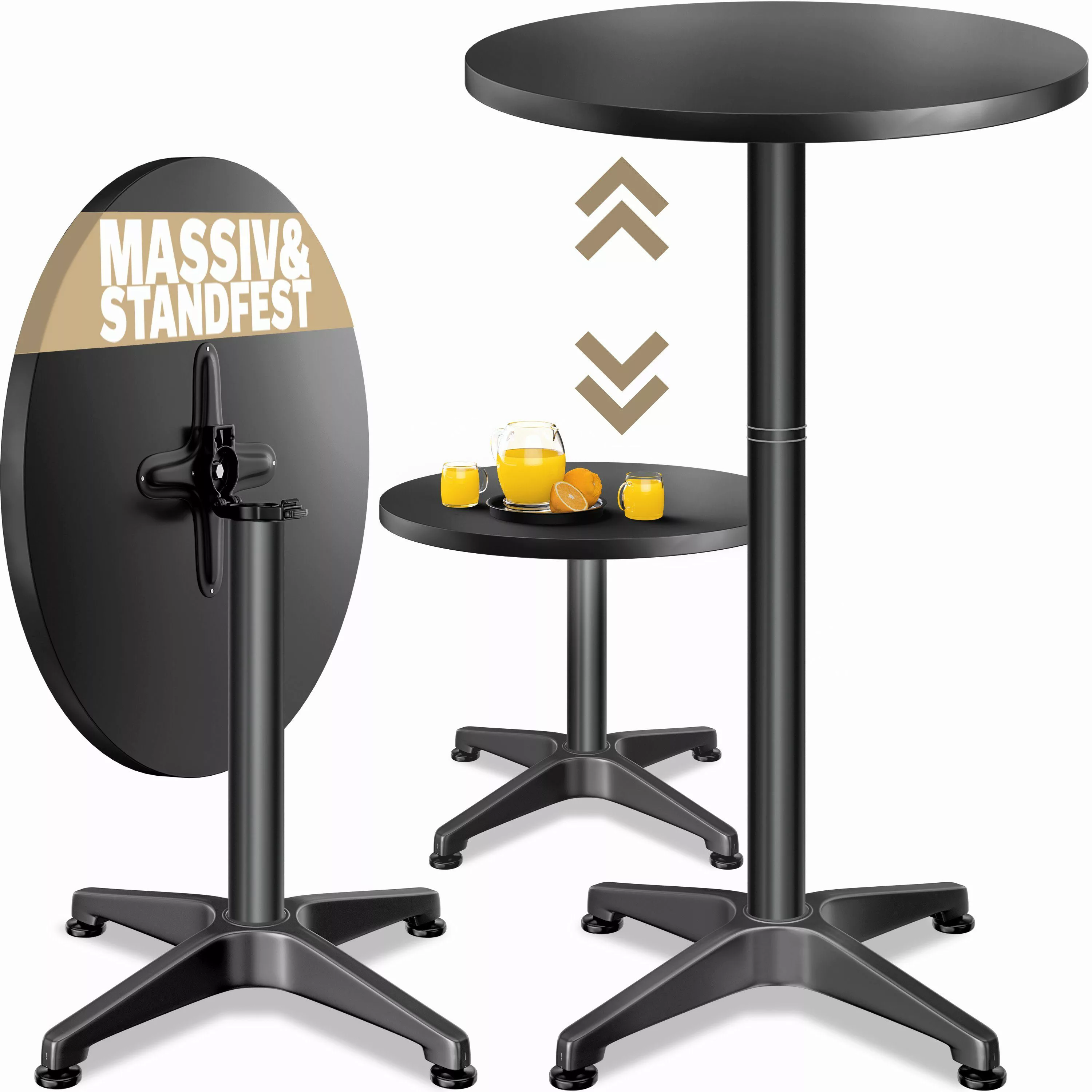 Casaria Stehtisch (1-St), Höhenverstellbar Klappbar 70cm/115cm günstig online kaufen