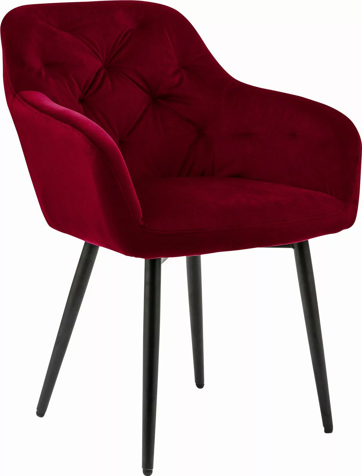 SalesFever Esszimmerstuhl, Samtvelours, Stilvoll mit eleganter Knopfheftung günstig online kaufen
