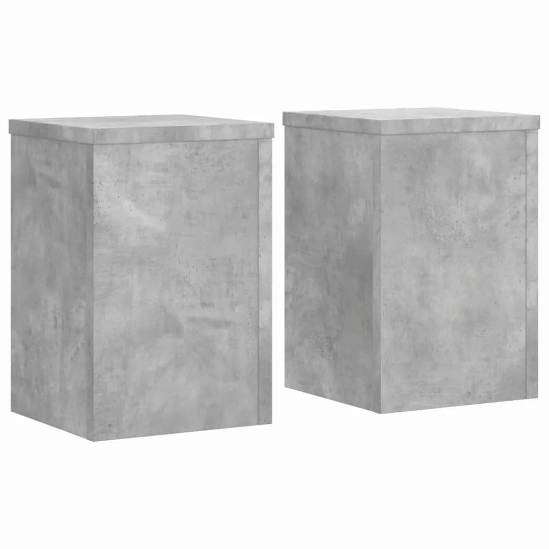 vidaXL Blumenständer Pflanzenständer 2 Stk. Betongrau günstig online kaufen