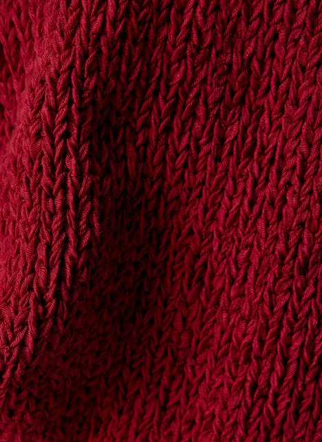 Rabe Strickjacke RABE Kuscheliger roter Strick-Cardigan mit V-Ausschnitt günstig online kaufen