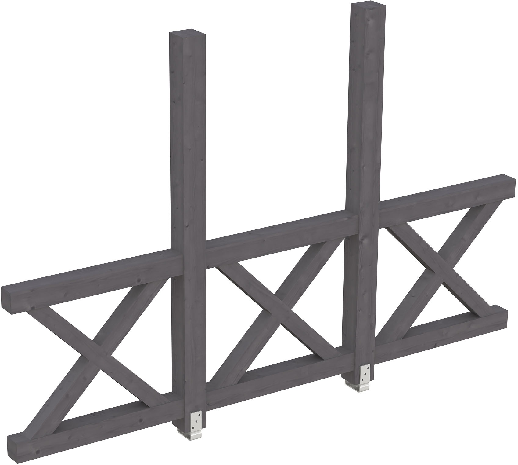 Skan Holz Seitenwand Andreaskreuz (FS) 305 x 210 cm Fichte Weiß günstig online kaufen