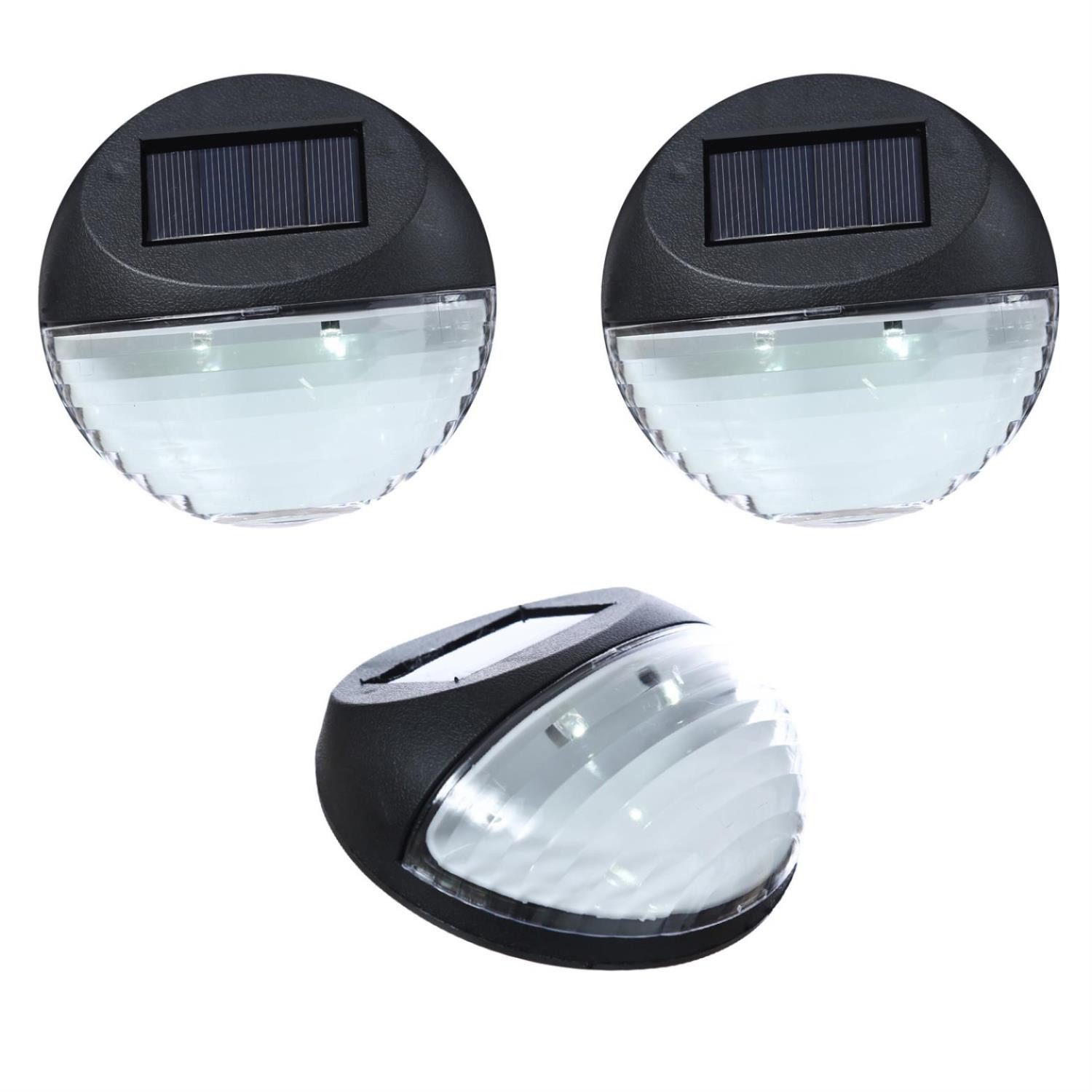 MARELIDA Außen-Wandleuchte LED Solar Fassadenleuchte 3Stk. günstig online kaufen