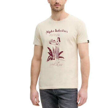 Alpha Industries  T-Shirts & Poloshirts Alpha Hawaii T-Shirt - vintage whit günstig online kaufen