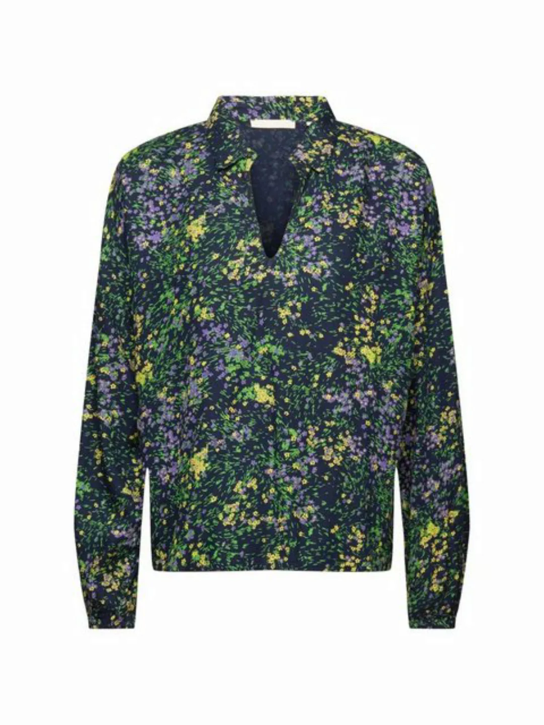 edc by Esprit Langarmbluse Baumwollbluse mit Blumen-Print günstig online kaufen