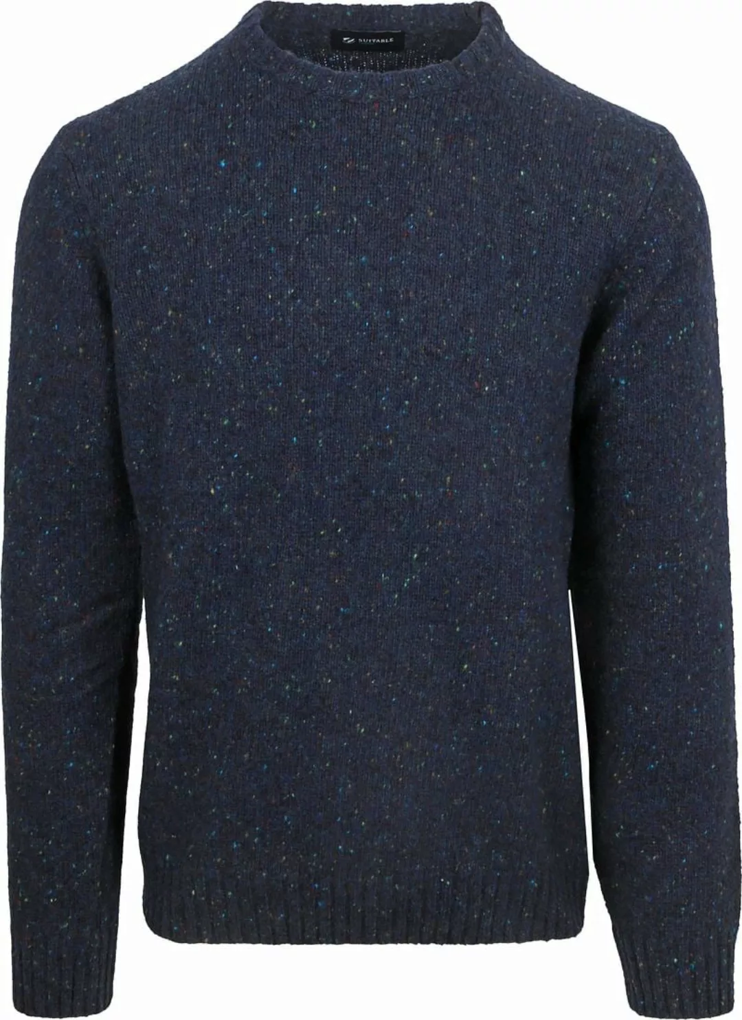 Suitable Pullover Tweed Wool Blend Navy - Größe L günstig online kaufen