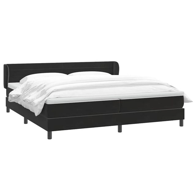 vidaXL Bett Boxspringbett mit Matratzen Schwarz 180x210 cm Samt günstig online kaufen