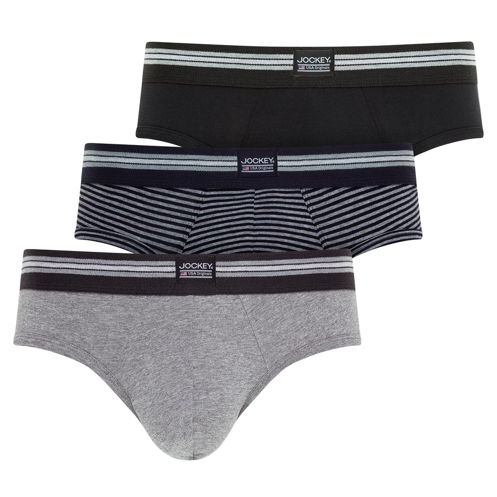Jockey Slip "Cotton Stretch Brief", (3er Pack), Mittlere Bundhöhe günstig online kaufen