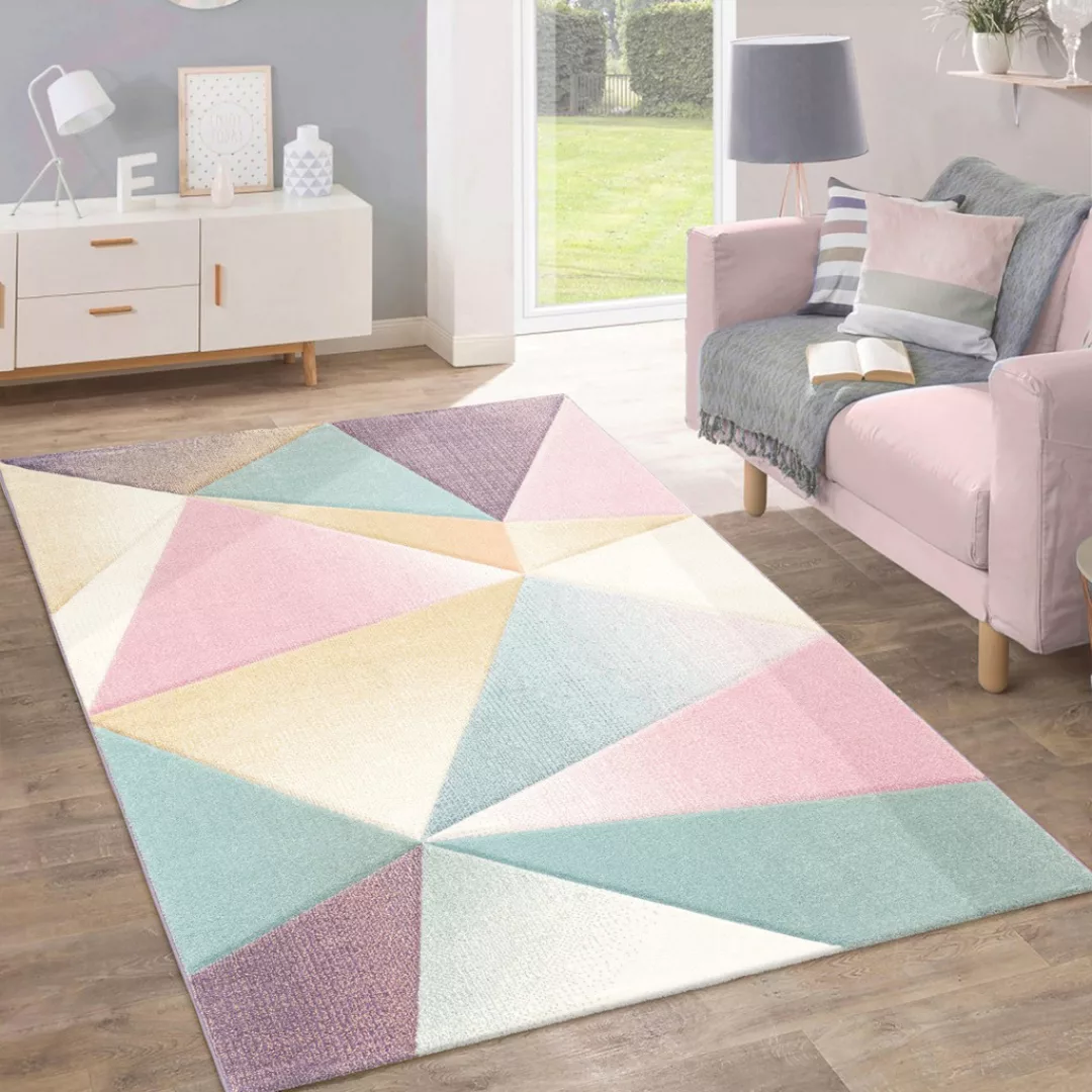 Paco Home Teppich »Kosy 310«, rechteckig, Kurzflor, modernes geometrisches günstig online kaufen