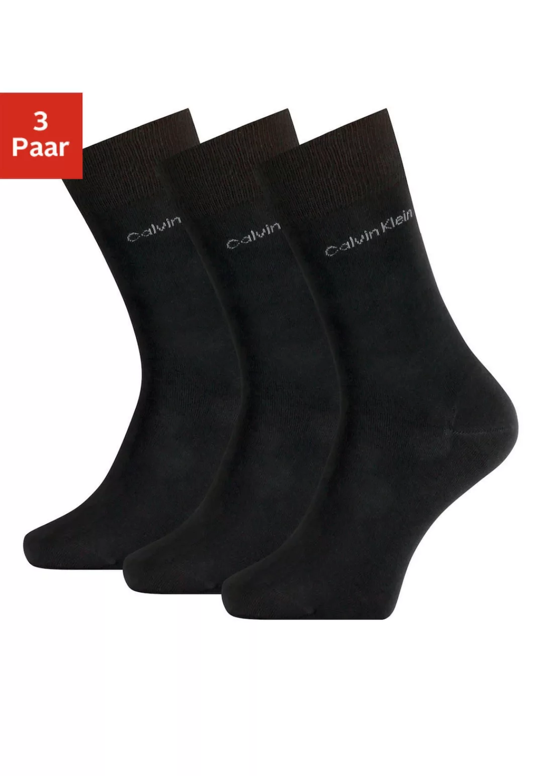 Calvin Klein Socken, (3 Paar), mit Markenschriftzug günstig online kaufen