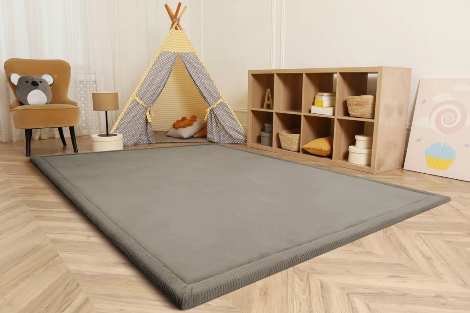 Paco Home Teppich »Tatami 475«, rechteckig, 24 mm Höhe, Kurzflor, Uni-Farbe günstig online kaufen