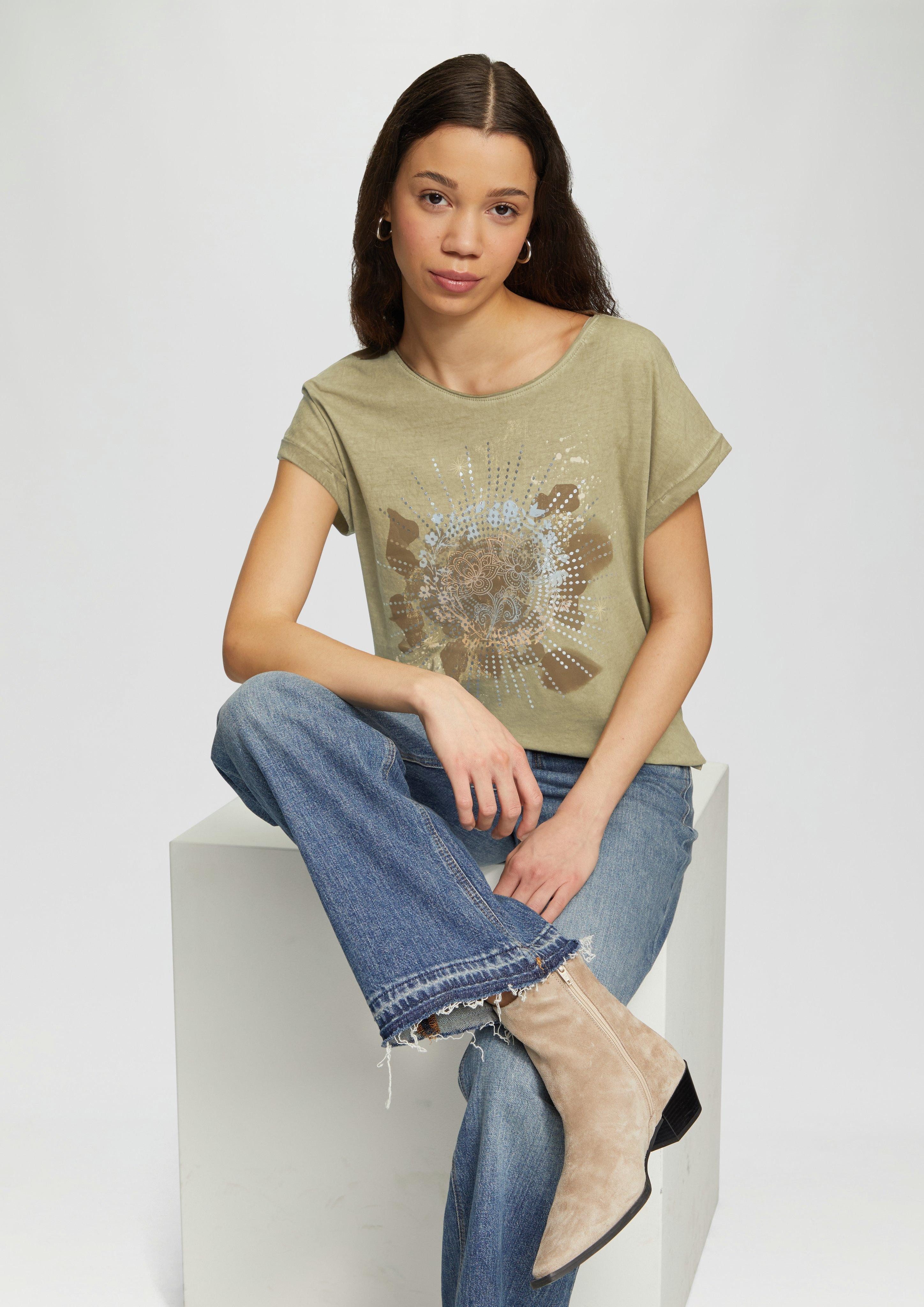 QS T-Shirt mit Frontprint günstig online kaufen