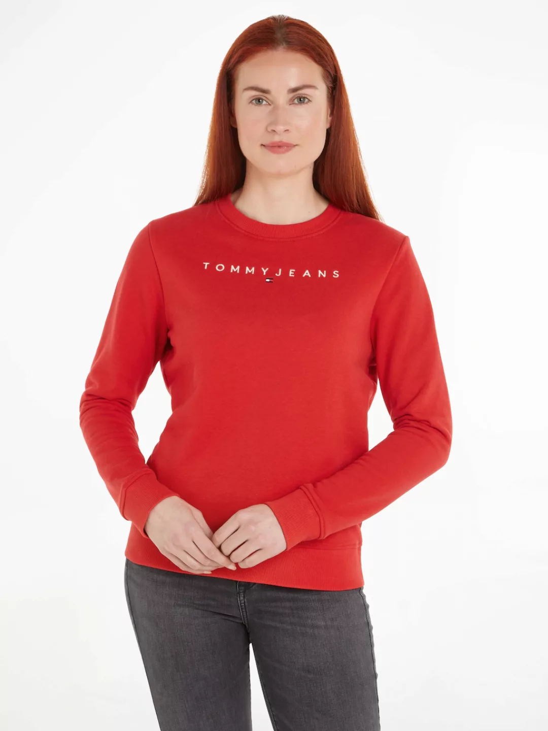 Tommy Jeans Curve Sweatshirt TJW REG LINEAR CREW EXT in Großen Größen mit L günstig online kaufen