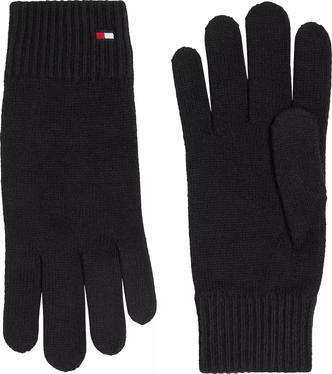 Tommy Hilfiger Strickhandschuhe "ESSENTIAL FLAG GLOVES", mit Logostickerei günstig online kaufen