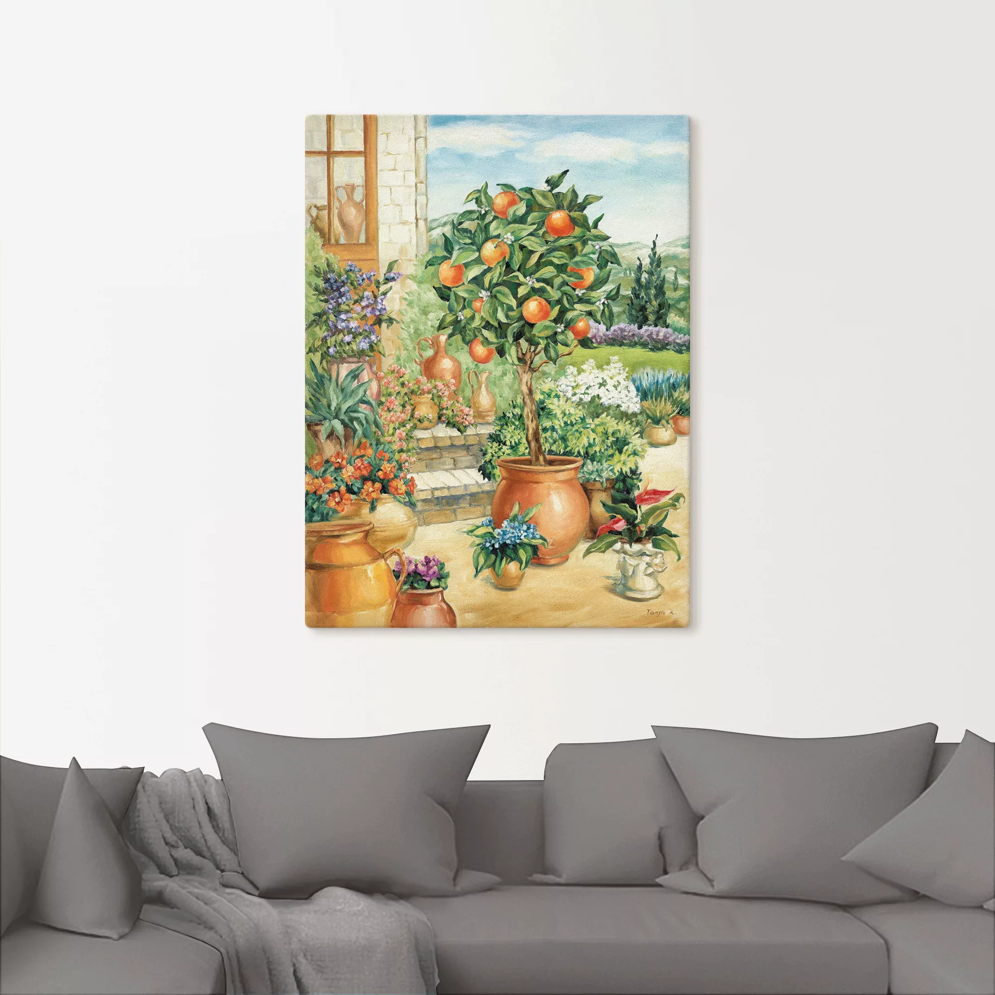 Artland Wandbild »Orangenbaum im Garten«, Garten, (1 St.) günstig online kaufen