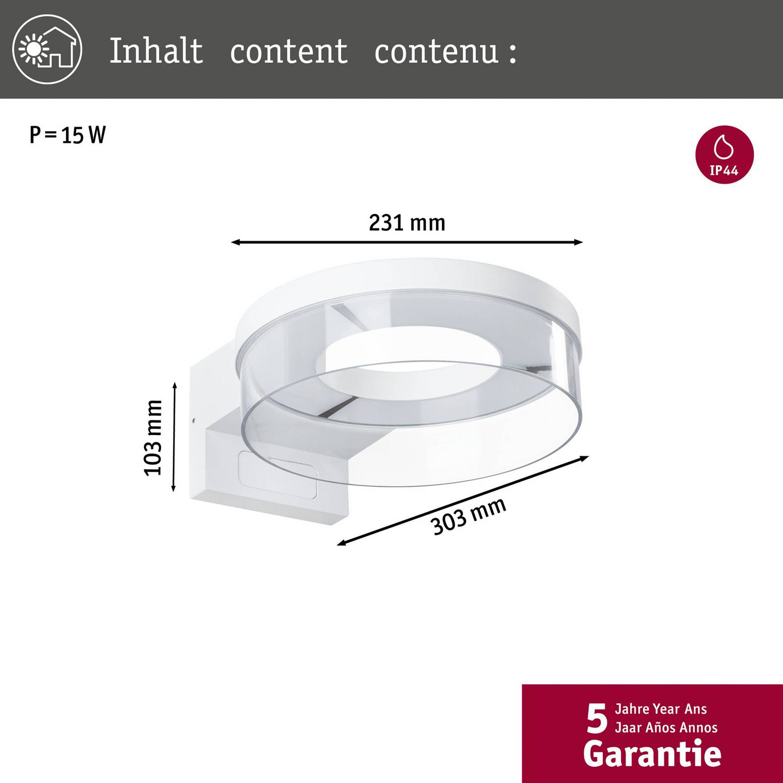 Paulmann Smart Sensor-Außenwandleuchte Capera, weiß CCT IP44 günstig online kaufen