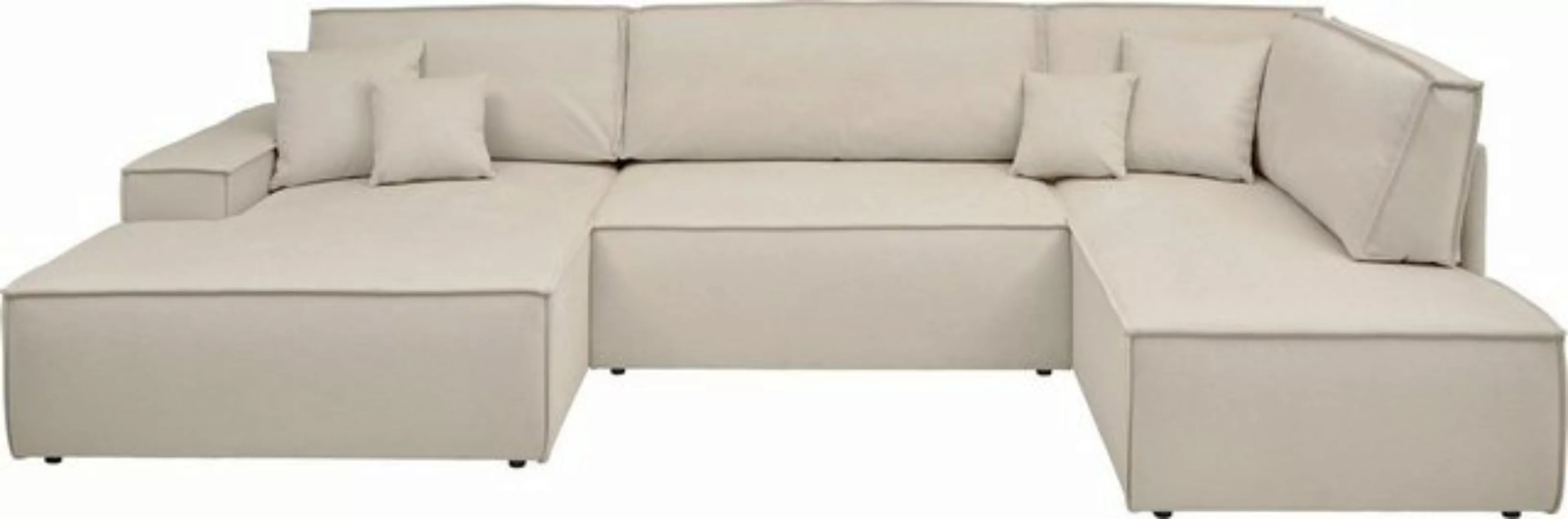 andas Wohnlandschaft FINNLEY U-Form XXL 329 cm, Schlafsofa, Schlaffunktion günstig online kaufen