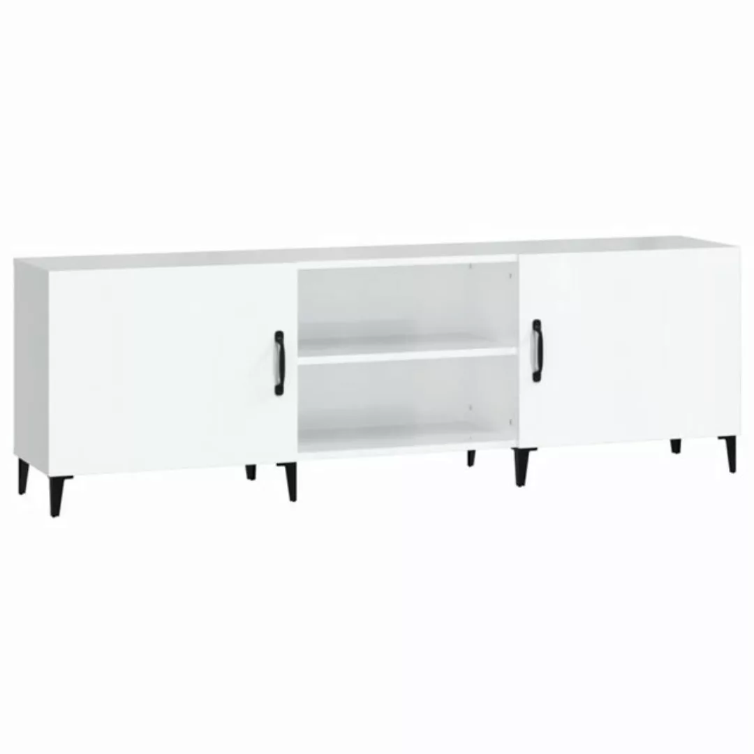 furnicato TV-Schrank Hochglanz-Weiß 150x30x50 cm Holzwerkstoff günstig online kaufen
