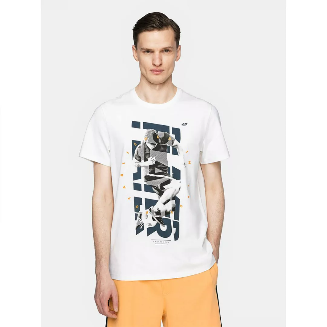 4f Kurzärmeliges T-shirt M Off White günstig online kaufen