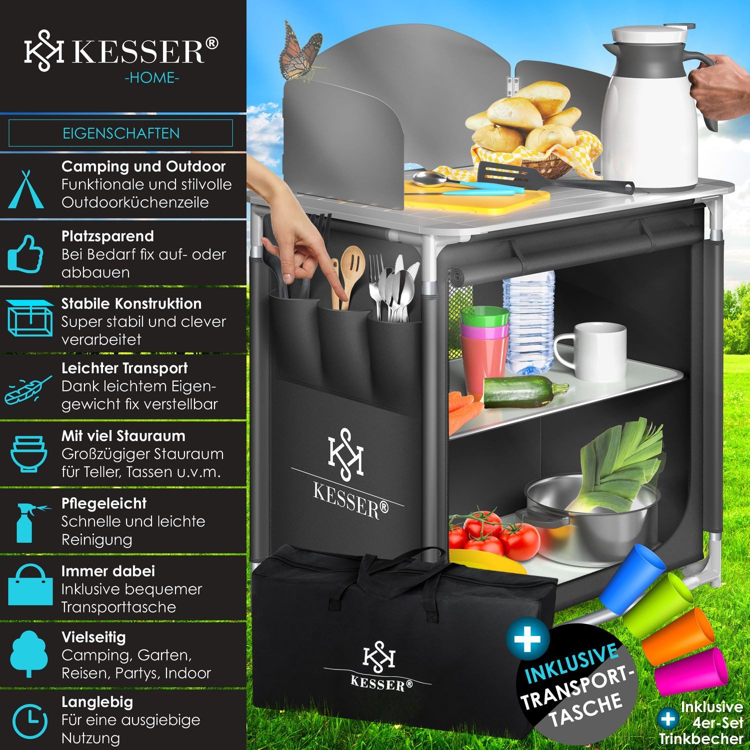 KESSER Campingschrank Campingschrank, Campingküche mit Aluminiumgestell günstig online kaufen