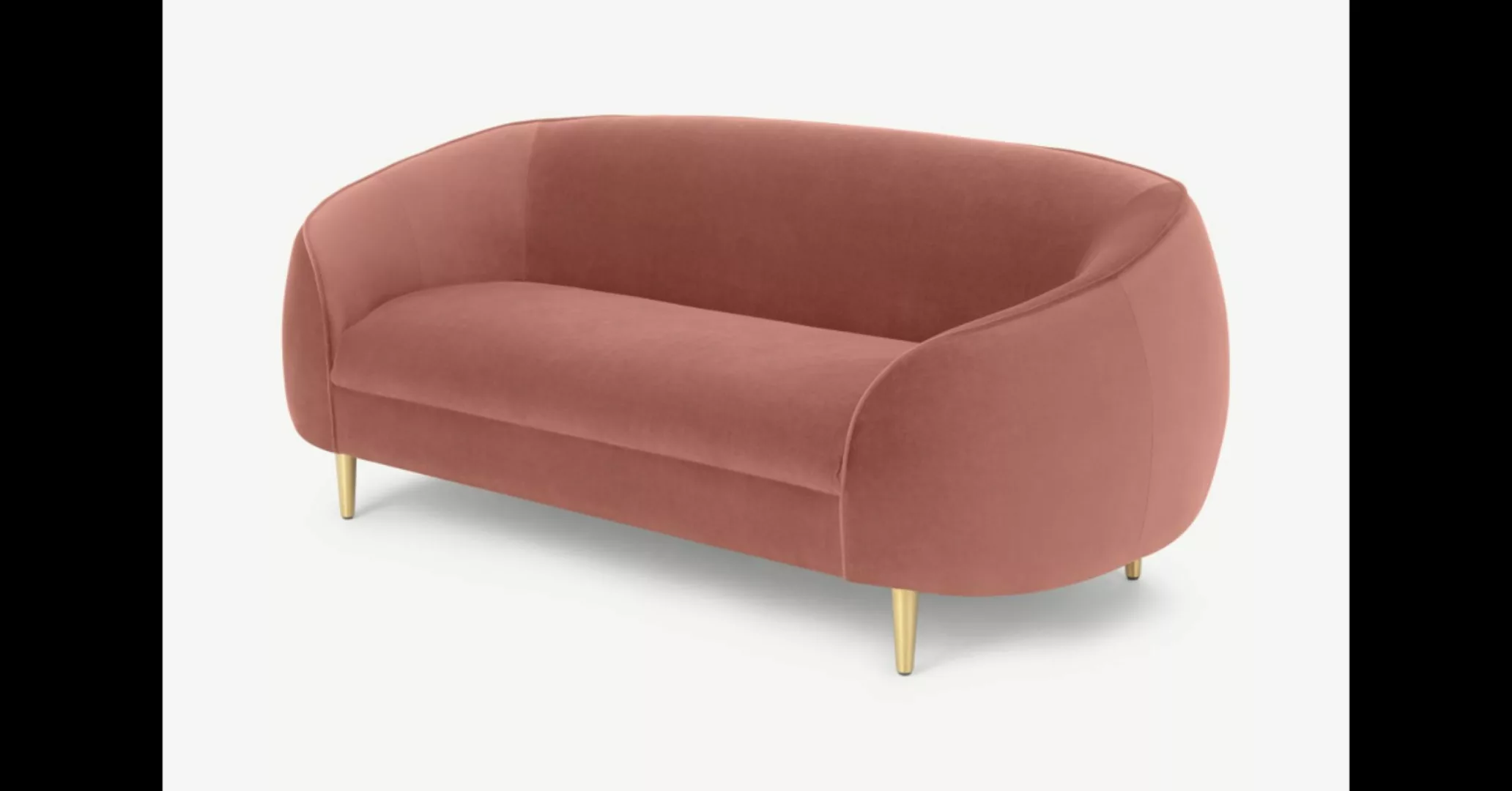 Trudy 2-Sitzer Sofa, Samt in Zartrosa - MADE.com günstig online kaufen