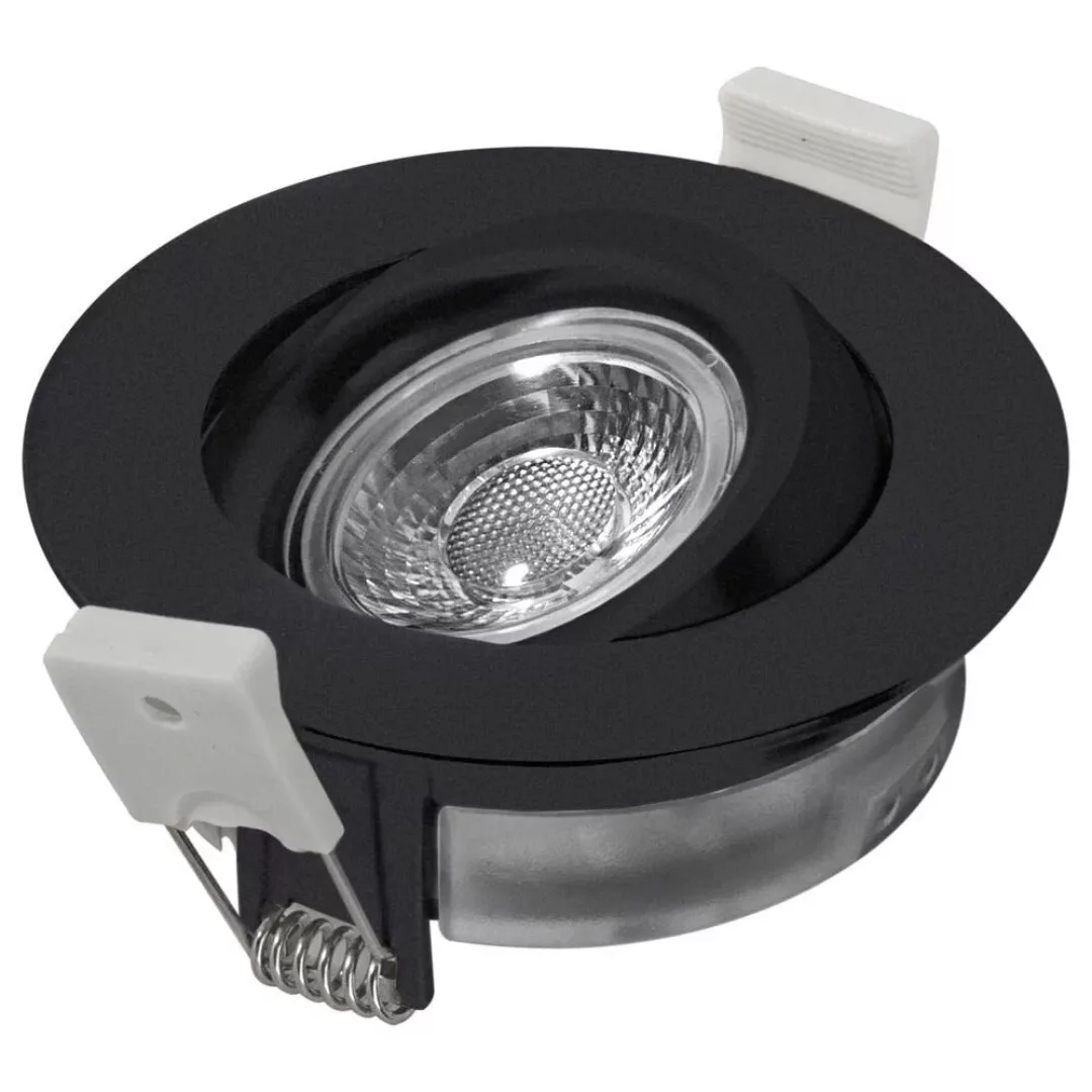 LED-Deckeneinbaustrahler DL6809, rund, schwarz günstig online kaufen