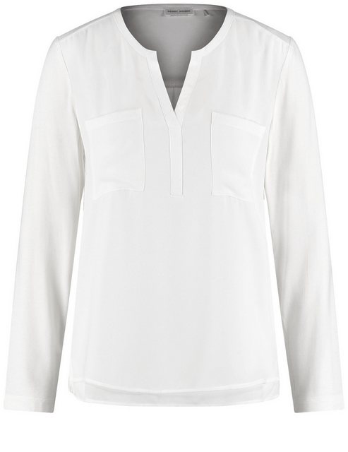 GERRY WEBER Langarmshirt Langarm Blusenshirt mit Material-Patch günstig online kaufen