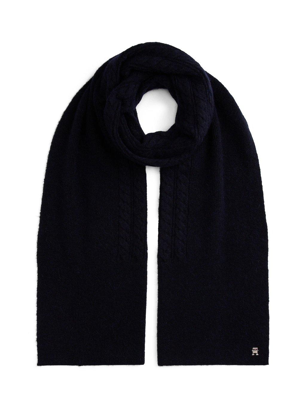 Tommy Hilfiger Schal "TH ELEVATED CHIC FLUFFY", aus Zopfstrick, ca. 190 x 3 günstig online kaufen