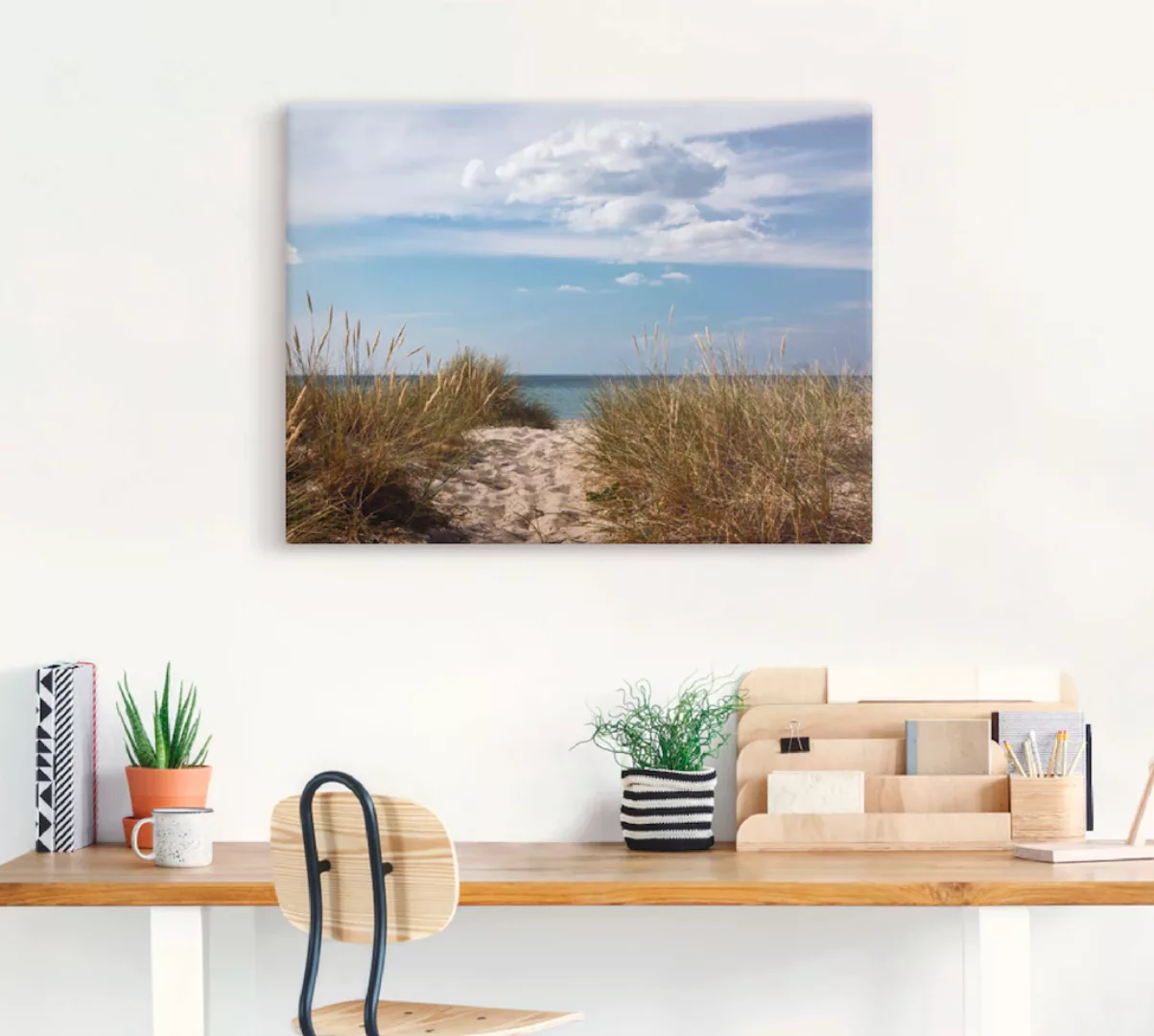 Artland Wandbild "Ostseestrand in Dänemark", Strand, (1 St.), als Leinwandb günstig online kaufen