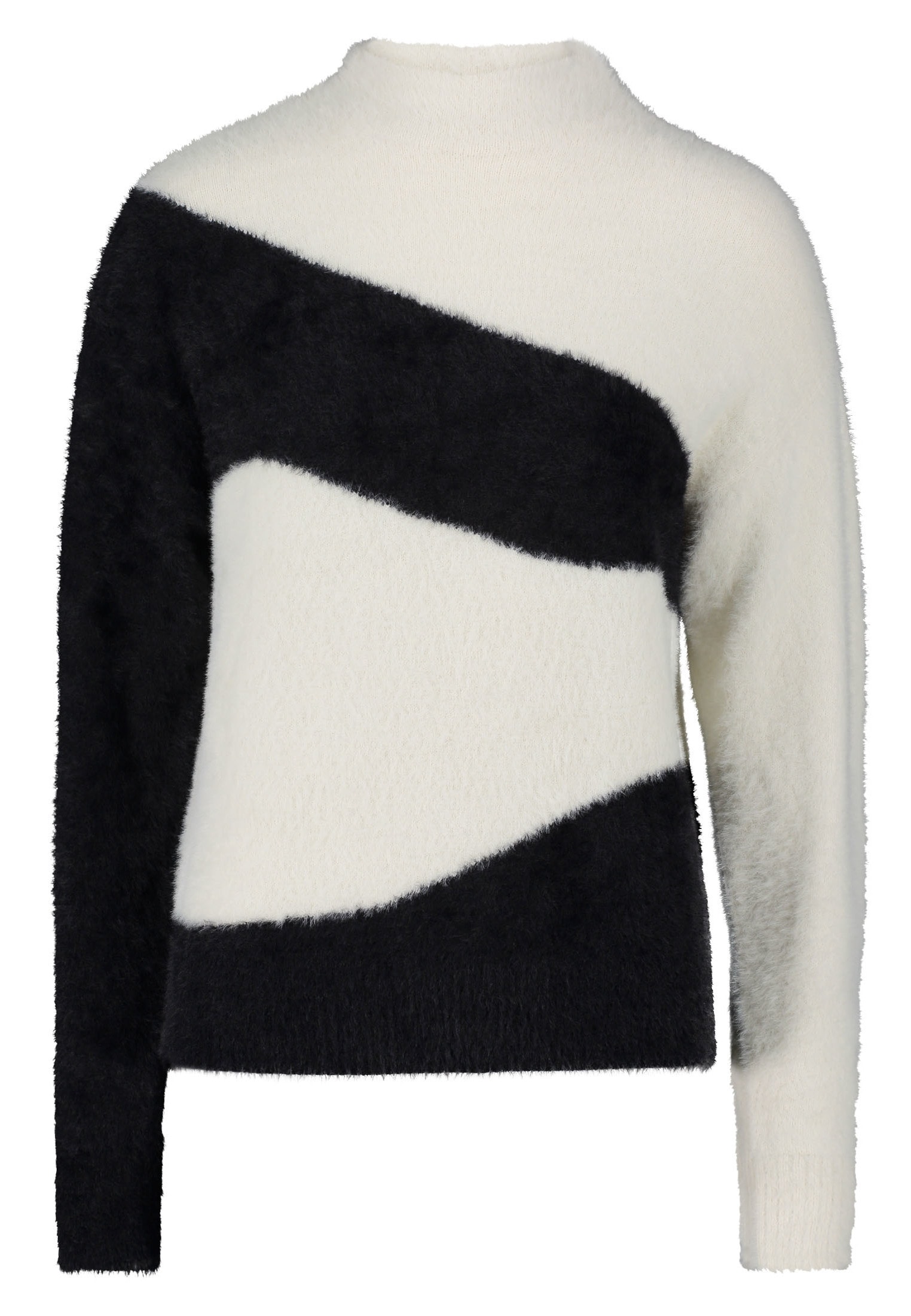 Zero Strickpullover zero Pullover Colorblock Optik (1-tlg) günstig online kaufen