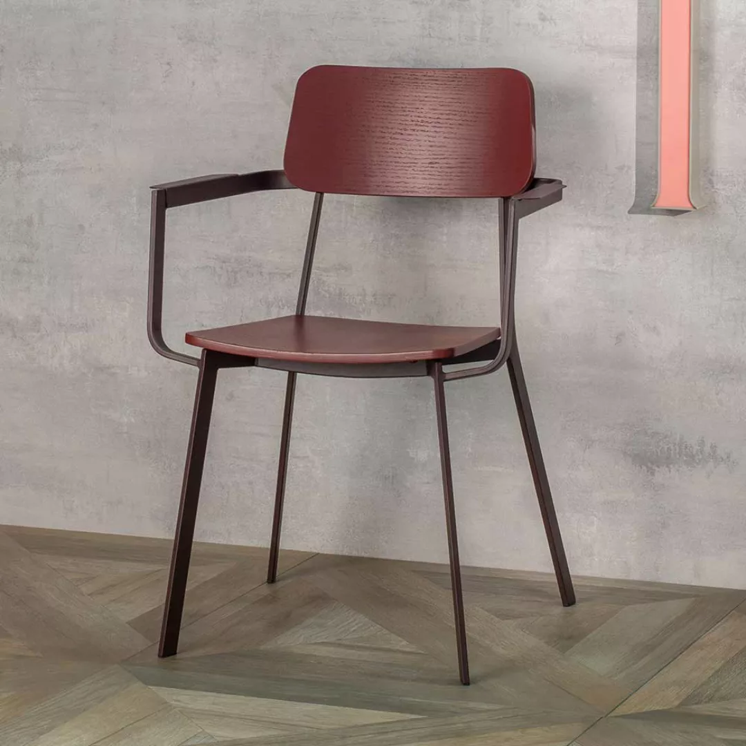 Esstisch Stühle in Violett Armlehnen (4er Set) günstig online kaufen