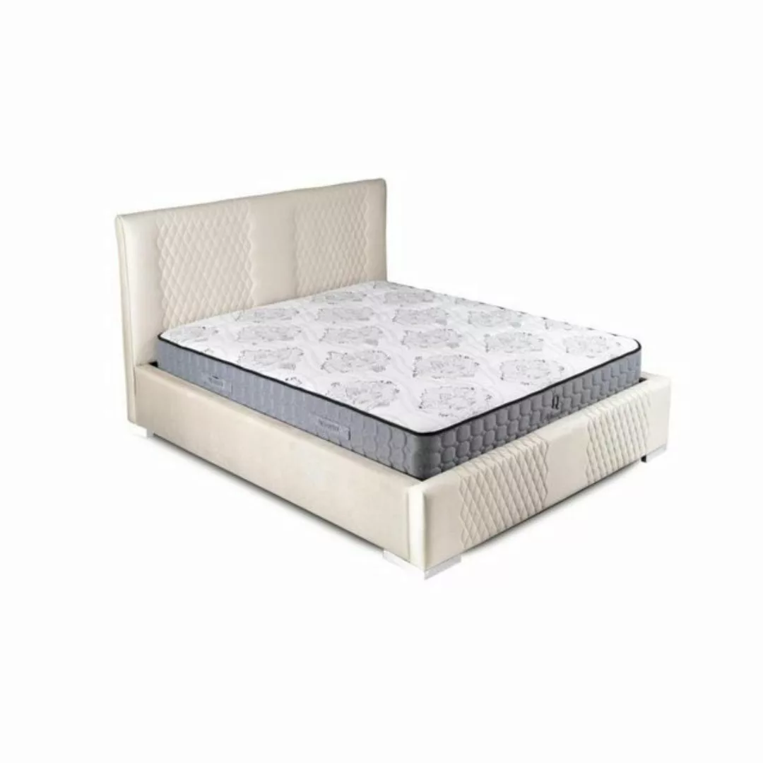 JVmoebel Bett, Beige Doppelbett Modern Luxus Polster Stoff Schlafzimmer Mod günstig online kaufen