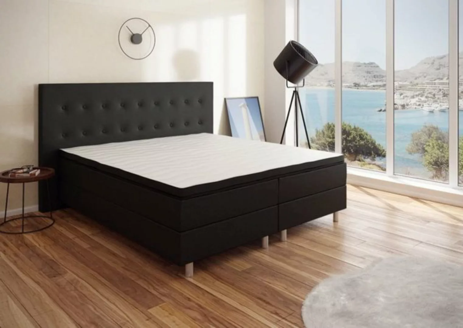 Best for You Boxspringbett Rio, mit Visco-Topper günstig online kaufen