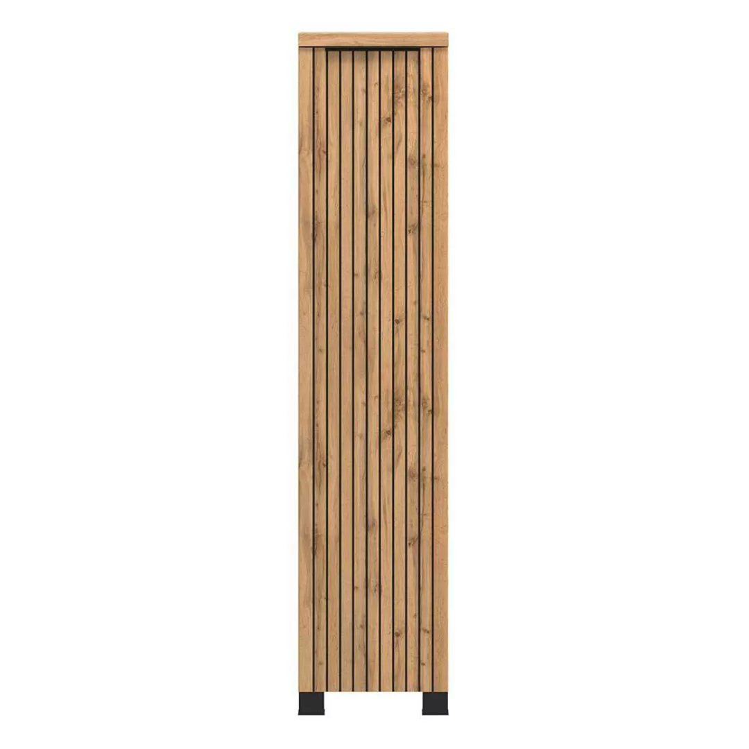 Midi Badschrank modern in Wildeichefarben Made in Germany günstig online kaufen