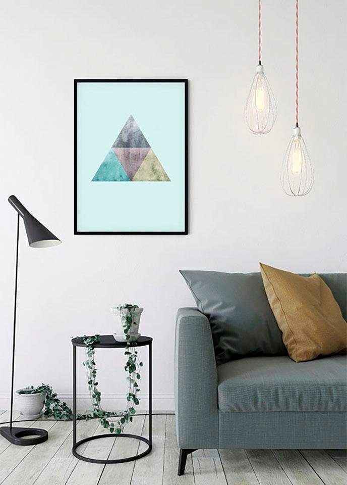 Komar Bild "Triangles Top Blue", Formen-Kunst, (1 St.), Wandbild zur Dekora günstig online kaufen