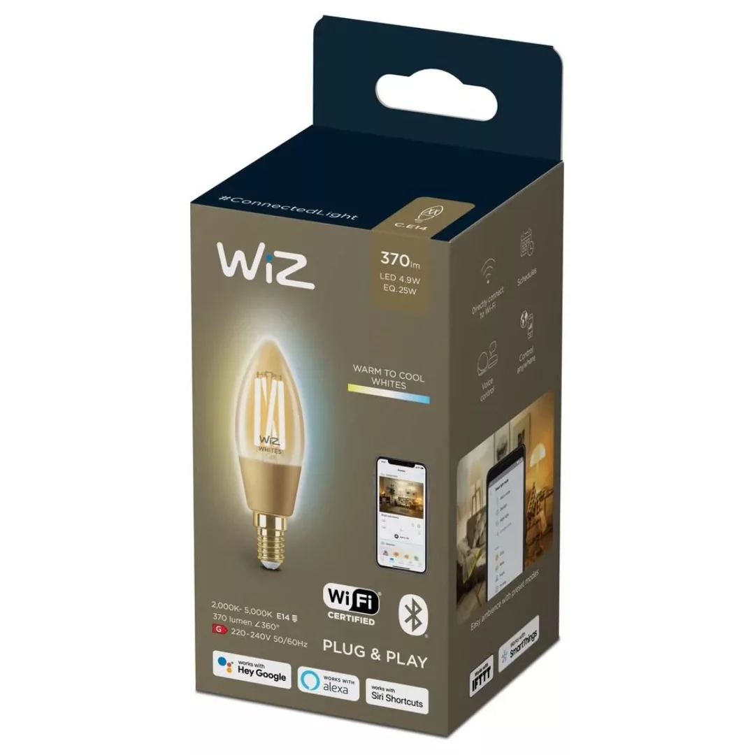 WiZ LED Smart Leuchtmittel in Amber E14 B35 4,9W 370lm günstig online kaufen