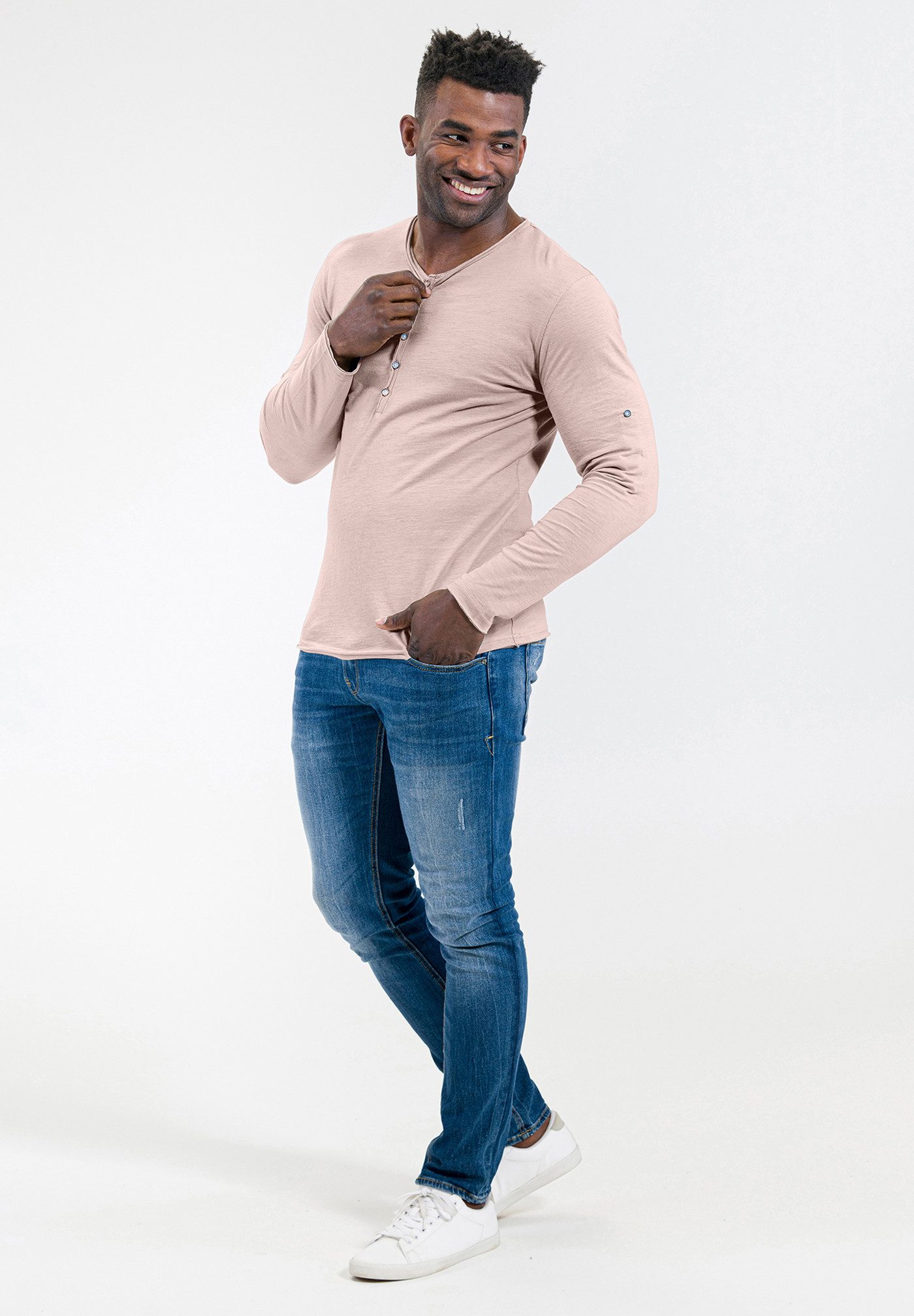 Key Largo Henleyshirt Ginger vintage Look günstig online kaufen