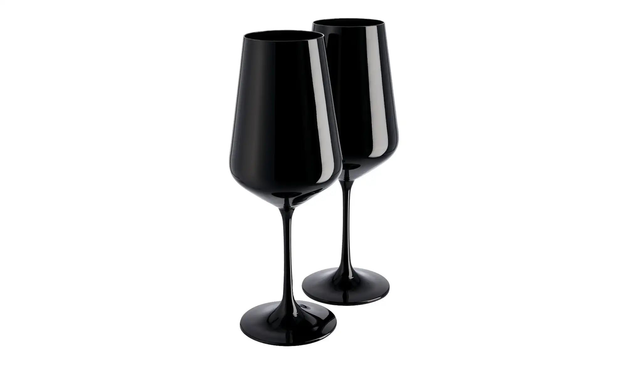 Peill+Putzler Weinkelch 2er-Set Las Vegas ¦ schwarz ¦ Glas  ¦ Maße (cm): H: günstig online kaufen